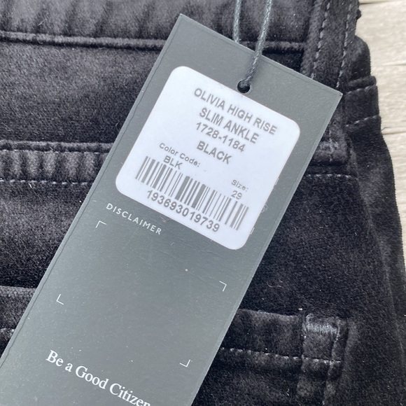 NWT CofH Olivia high rise slim ankle suede pants - Picture 2 of 4